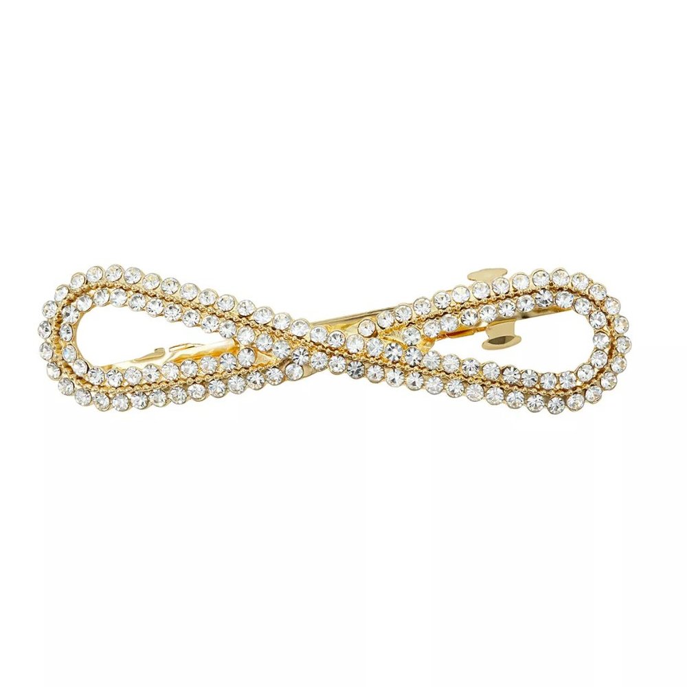 Nine West Gold Tone Simulated Crystal Ribbon Barrett